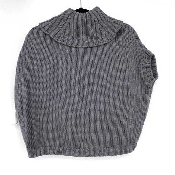 Old Navy Poncho Cowl Neck Girls Size 3T Gray Pullover NEW - Picture 2 of 7